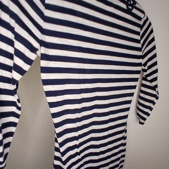 UGC Almost Famous Navy and white stripe with lace 3/4 sleeve sz sm - Picture 7 of 11